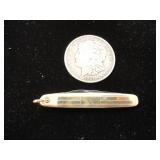 Vintage Latama Gold Pocket Watch Chain Knife