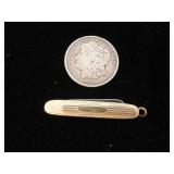 Vintage USA Gold Pocket Watch Chain Knife