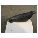 Vintage Inuit Soapstone Carving of Seal 1976