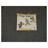 Lot of 3 Play Ball Baseball Pins - NOS on Card