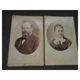 1880 James A. Garfield & Wife Signed Cabinet Cards