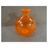 Vintage Blenko Controlled Bubble Orange Vase