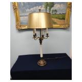 Vintage French Brass 5 Candle Bouillotte Lamp