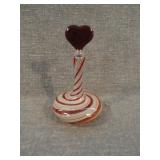 Vintage Murano Cranberry Swirl Perfume Bottle