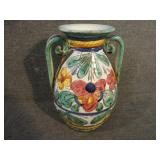 Vintage Signed Italian Sgraffito Pottery Vase