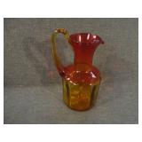 Vintage Blenko Amberina Pitcher 9 1/2' tall
