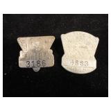 Lot of 2 Vintage Illinois Licensed Chauffeur Pins