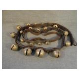 Antique Set 22 Graduated Sleigh Bells 84' Leather