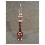 Vintage Egyptian Hand Blown Glass Perfume Bottle