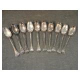 Set of 10 1847 Rogers Bros Crown Pattern Teaspoons