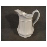Antique T & R Boote White Ironstone Pitcher