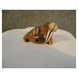 Vintage Signed Ken Lisbourne Walrus Sculpture 1984