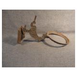 Antique Swing Arm Cast Iron Wall Oil Lamp Holder