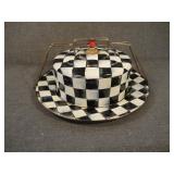 MacKenzie Childs Courtly Check Cake Carrier