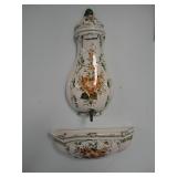 Vintage Italian Faience Lavabo Wall Fountain