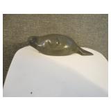 Vintage Inuit Soapstone Carving of Seal