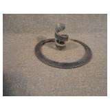 Vintage L Cloutier Wrought Iron Spiral Candlestick