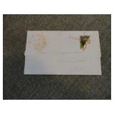 Antique 1854 10 Cent Washington Bisect Stamp