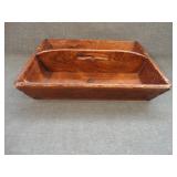 Antique Primitive Dovetailed Wooden Cutlery Tray