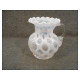 Vintage Fenton French Opal. Coin Spot Pitcher