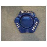 Antique Porcelain Molsons Porter Ale Ashtray