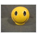 Vintage McCoy Pottery Smiley Face Bank Yellow