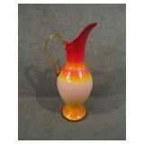 Vintage MCM Kanawha Glass Amberina Pitcher