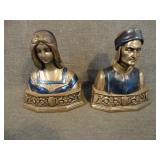 Pair of Pompeian Bronze Bookends - Dante &