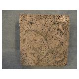 Antique Copper Batik Stamp Birds & Flowers Pattern