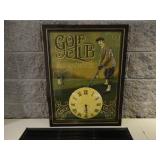 Vintage Bournemouth Golf Club Framed Clock