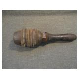 Antique Cast Iron & Leather Rawhide Mallet Hammer