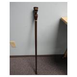 Vintage Folk Art Military Hand Carved WalkingStick