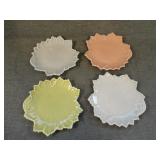 Vintage Set (4) Steubenville Woodfield Leaf Plates