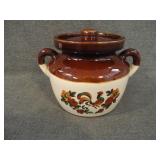 Vintage McCoy 341 Rooster Bean Pot with Lid
