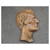 Vintage Abraham Lincoln Side Profile Lead Figure