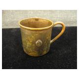 Antique 1920 Delta Kappa Brass Mini Shot Mug