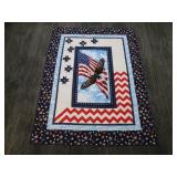 Fantastic Patriotic Quilt with Soaring Eagle