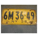 1935 New York State License Plate