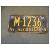 1964 New York State Worlds Fair License Plate