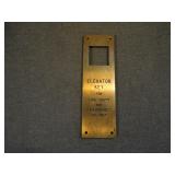 Vintage Solid Brass Elevator Key Box Cover