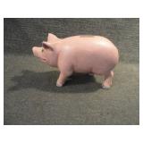 Vintage Pink Shackman Cast Iron Pig Piggy Bank