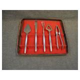 Vintage MCM Satin Stainless Bar Utensils Italy
