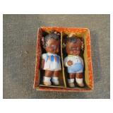 Vintage Japan Bisque Black Americana Doll Set