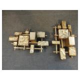 Vintage Pair Syroco Brutalist Wall Candleholders
