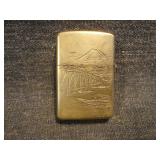 Vintage Prince Lighter w/Hand Engraved Mt Fuji