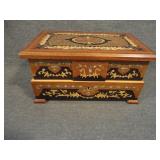 Vintage Mapsa Wooden Jewelry & Music Box - Italy