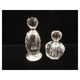 Pair of Signed Oleg Cassini Faceted Perfume Bottle