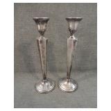 Vintage Pair of Crown Sterling Candlesticks