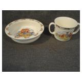 Vintage Royal Doulton Bunnykins Cup & Cereal Bowl