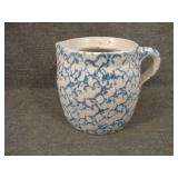 Early 19th Century Spongeware Bean Pot Pitcher